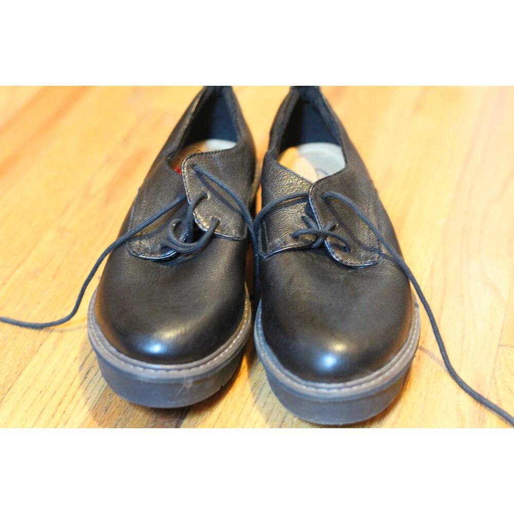 Womens Size 10 - CLARKS Sharon Ray Oxford BLACK LEATHER